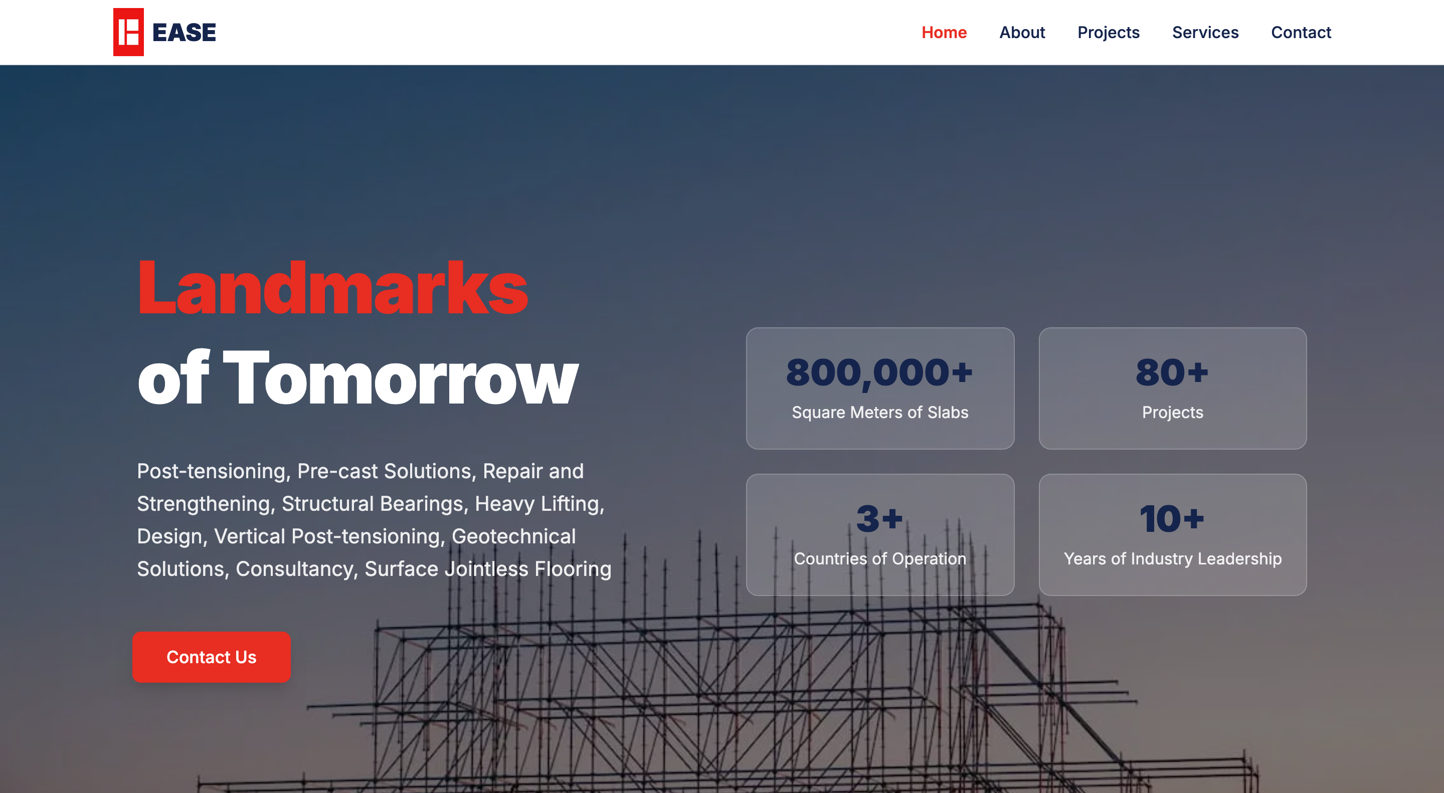 EASE Construction Website
